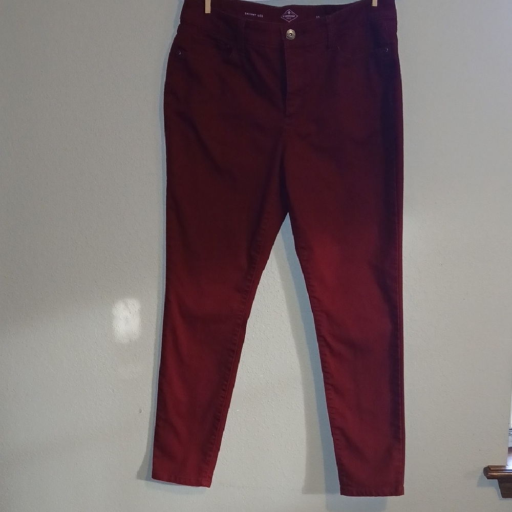 St. John's Bay Women's Skinny Jeans - Burgundy